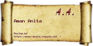Aman Anita névjegykártya